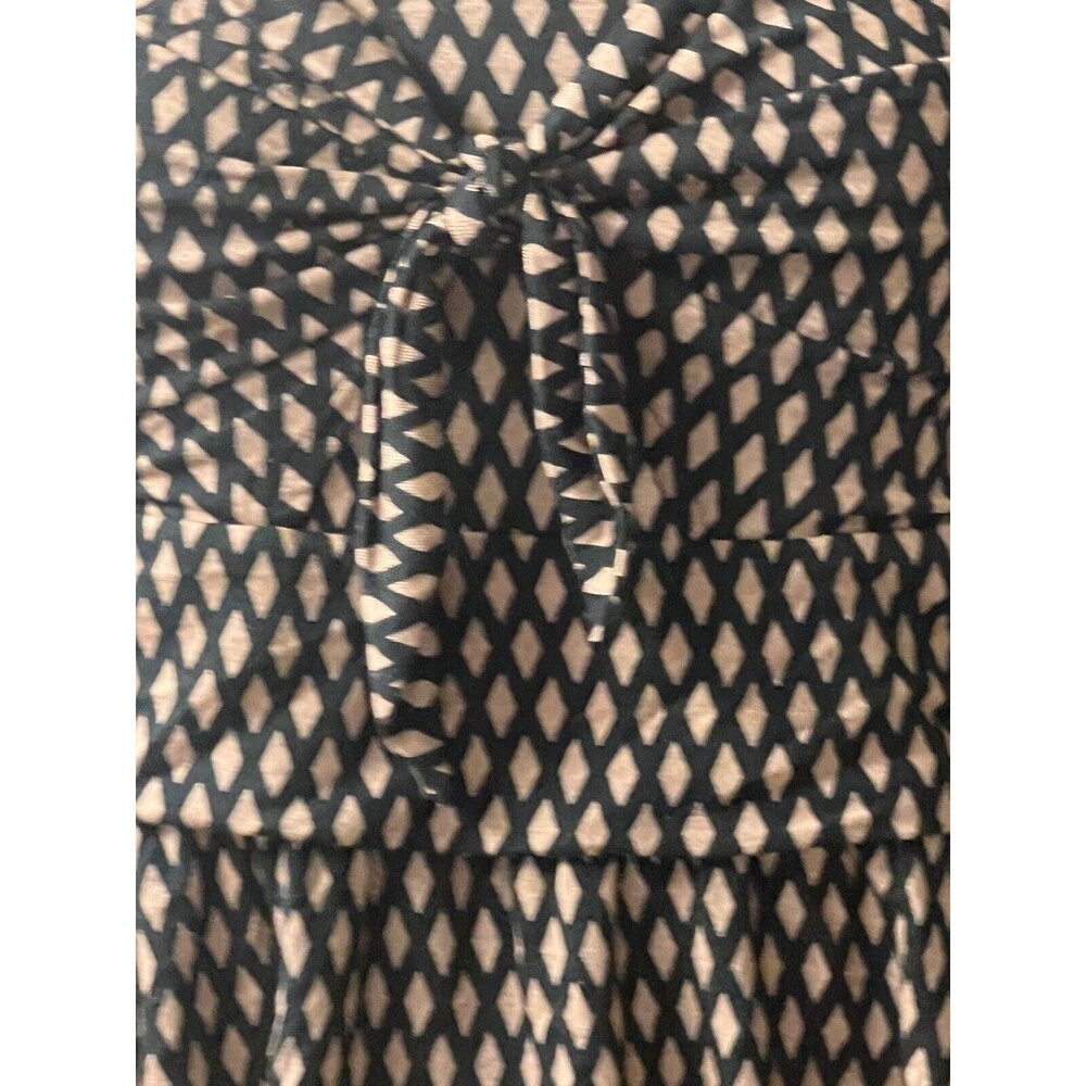 Meadow Rue By Anthropologie XS Josalyn Black & Brown Diamond Blouse - Picture 4 of 8